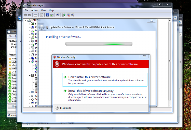 microsoft hosted network virtual adapter driver windows 7